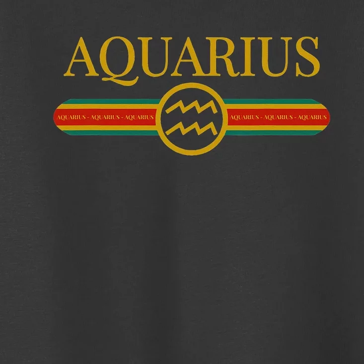 Aquarius Zodiac Sign Astrology Horoscope Fashion Toddler T-Shirt