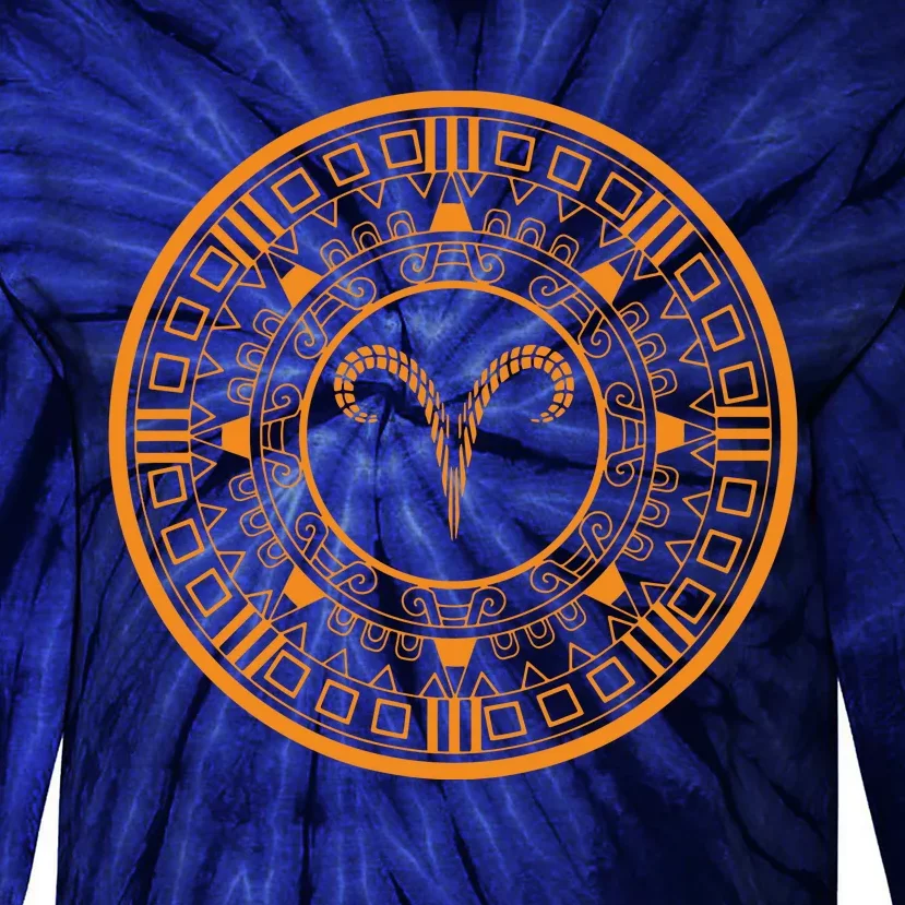 Aries Zodiac Sign Birthday Astrology Aries Tie-Dye Long Sleeve Shirt