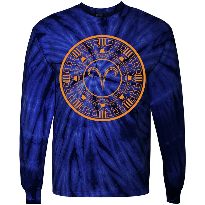 Aries Zodiac Sign Birthday Astrology Aries Tie-Dye Long Sleeve Shirt