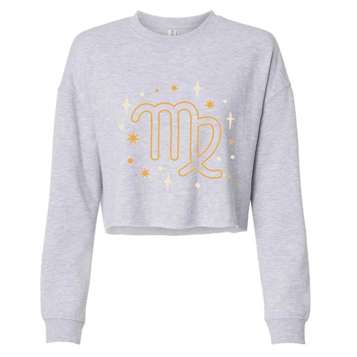 Astrology Zodiac Virgo Horoscope Birthday Cute Gift Cropped Pullover Crew