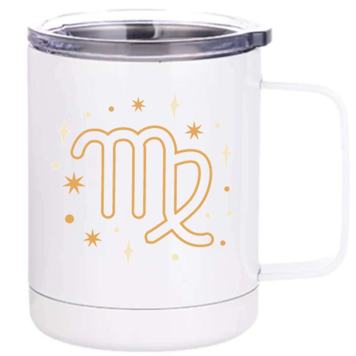 Astrology Zodiac Virgo Horoscope Birthday Cute Gift Front & Back 12oz Stainless Steel Tumbler Cup