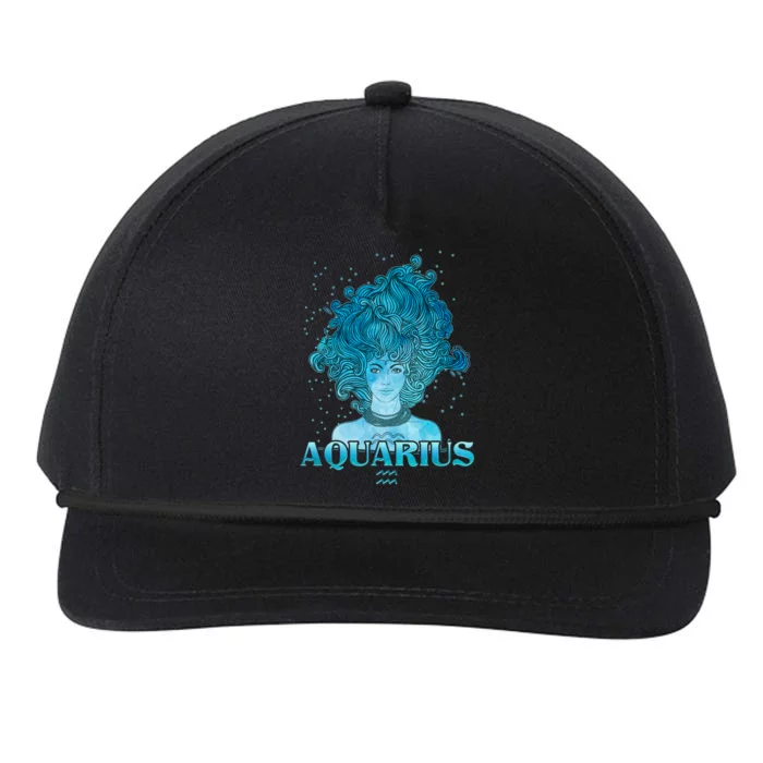 Aquarius Zodiac Woman Snapback Five-Panel Rope Hat