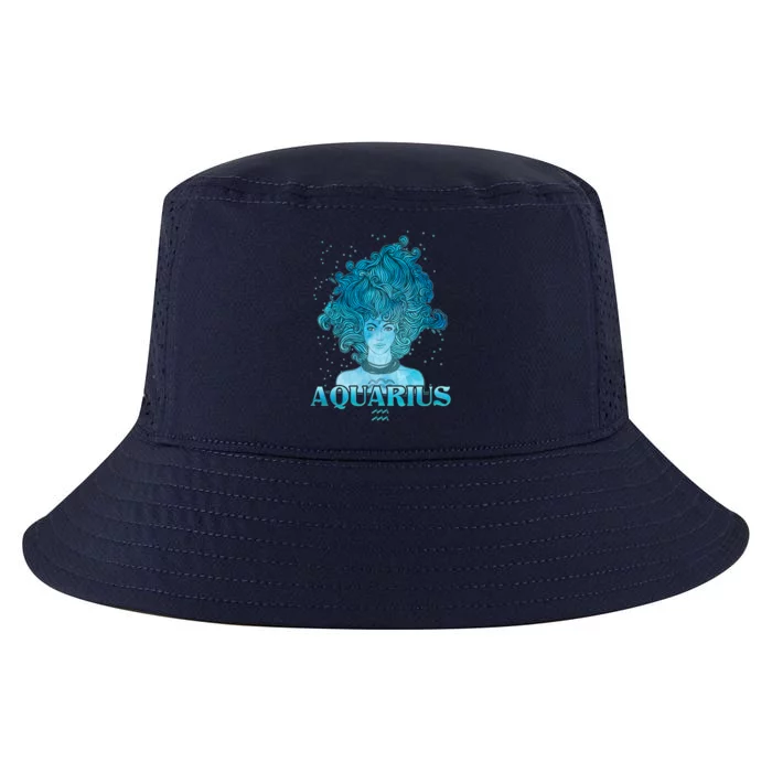 Aquarius Zodiac Woman Cool Comfort Performance Bucket Hat