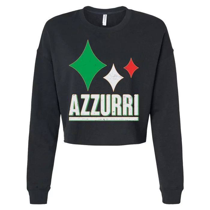 Azzurri Italy Italia Soccer Football 2021 Cropped Pullover Crew