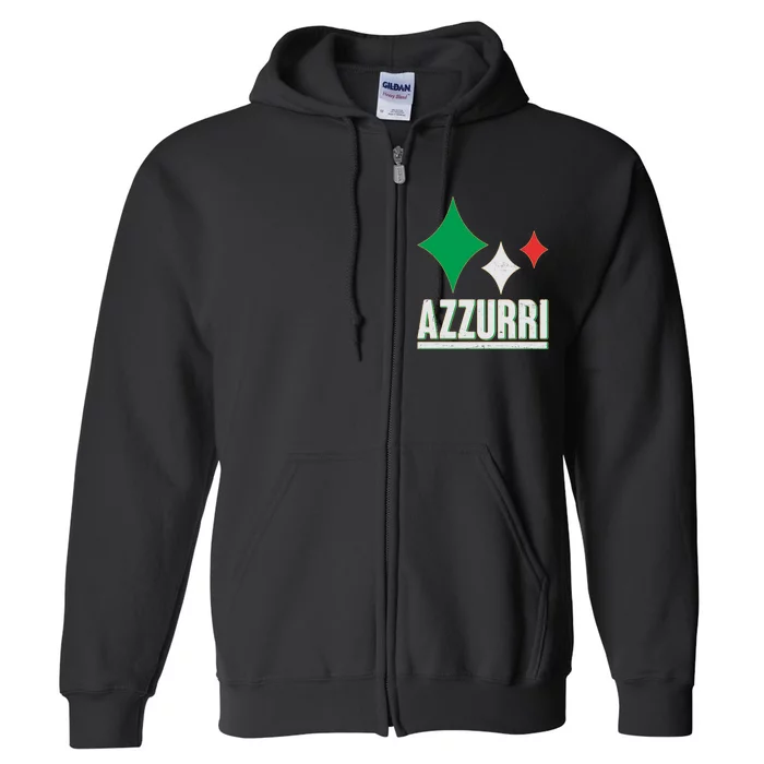 Azzurri Italy Italia Soccer Football 2021 Full Zip Hoodie