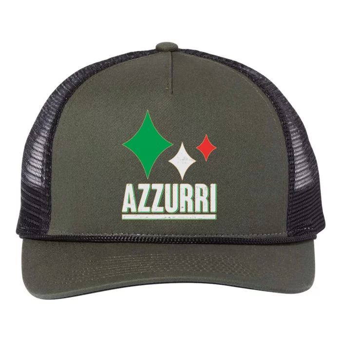 Azzurri Italy Italia Soccer Football 2021 Retro Rope Trucker Hat Cap