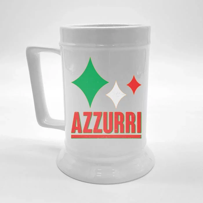 Azzurri Italy Italia Soccer Football 2021 Front & Back Beer Stein