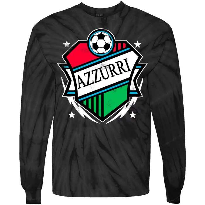 Azzurri Italy Soccer Fan Tie-Dye Long Sleeve Shirt