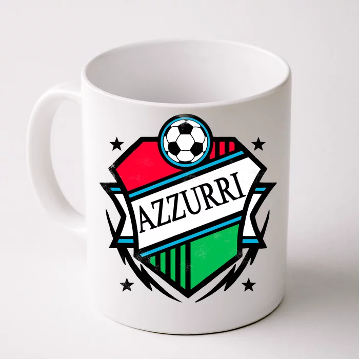 Azzurri Italy Soccer Fan Front & Back Coffee Mug