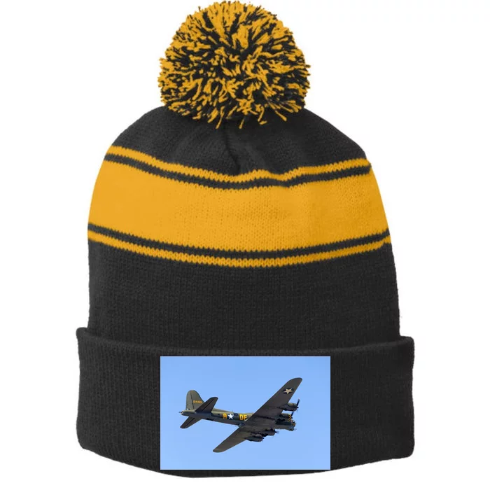 B-17G FLYING FORTRESS Stripe Pom Pom Beanie