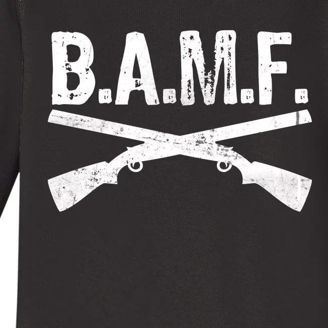 B.A.M.F. Guns Badass Baby Long Sleeve Bodysuit