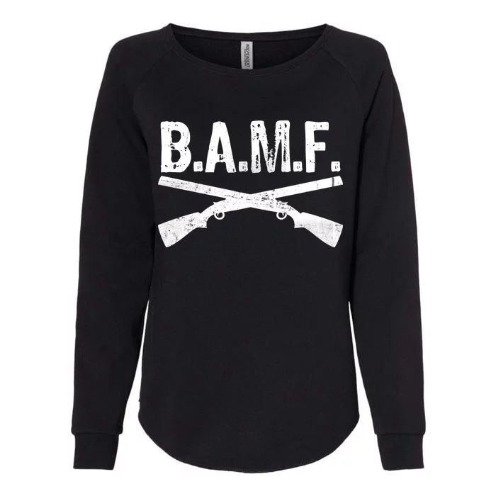 B.A.M.F. Guns Badass Womens California Wash Sweatshirt