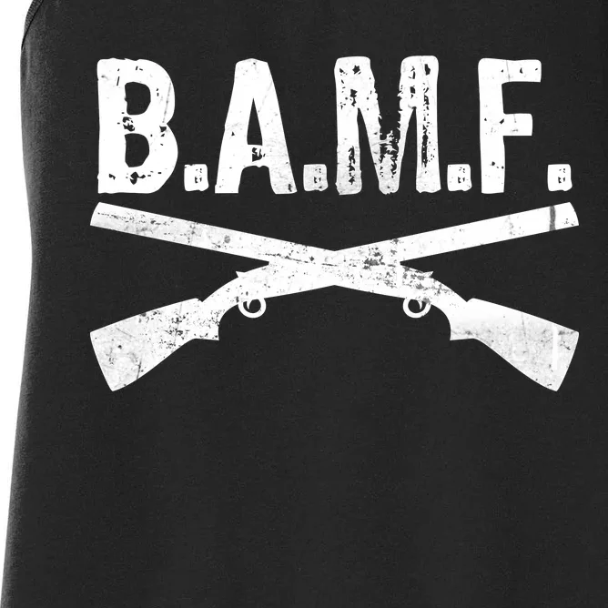 B.A.M.F. Guns Badass Women's Racerback Tank