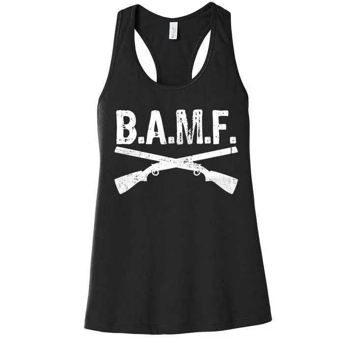 B.A.M.F. Guns Badass Women's Racerback Tank