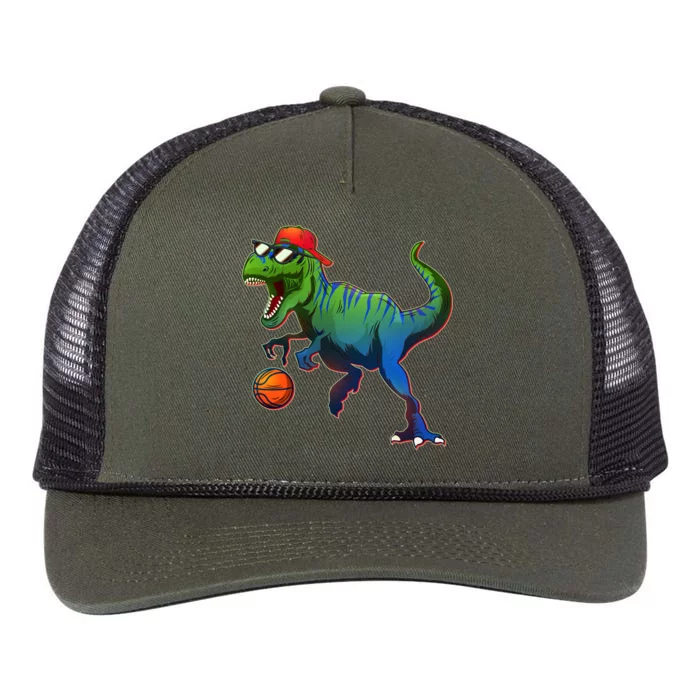 B-Ball T-Rex Retro Rope Trucker Hat Cap