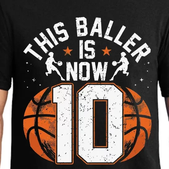 Basketball 10th Birthday 10 Years Old Basketballer Pajama Set