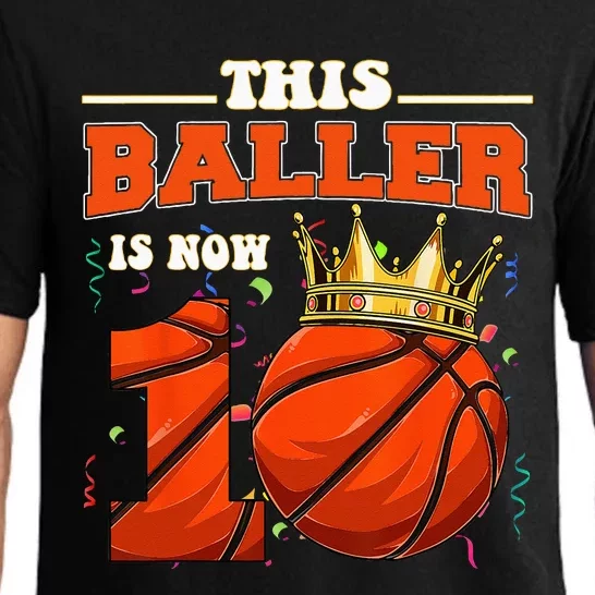 Basketball 10th Birthday Bball 10 Years Old Pajama Set