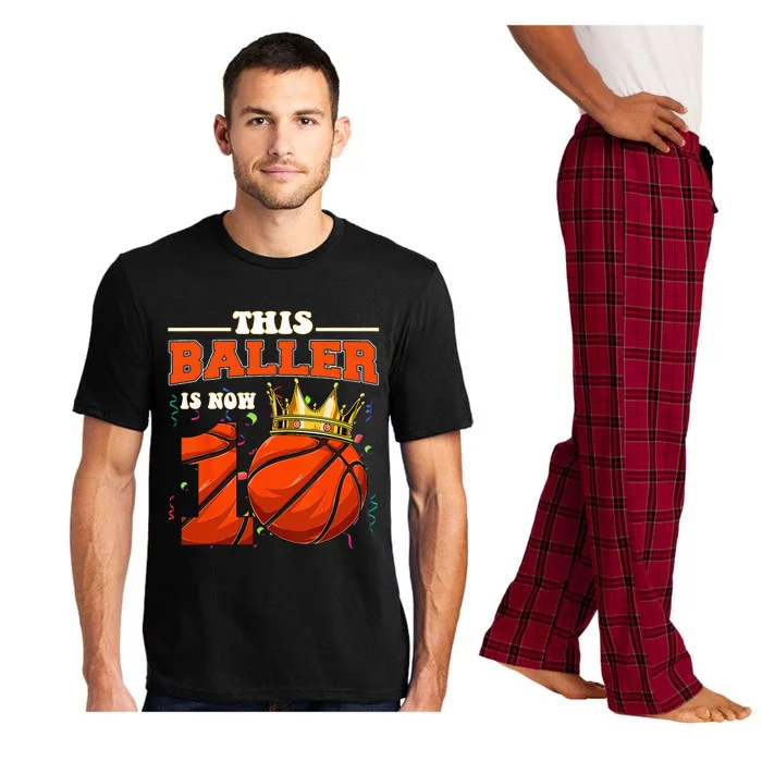 Basketball 10th Birthday Bball 10 Years Old Pajama Set