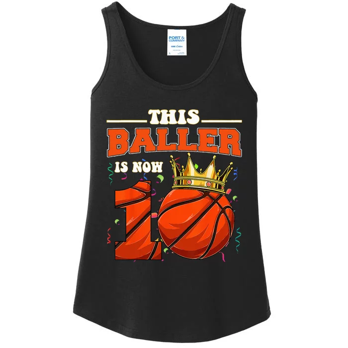 Basketball 10th Birthday Bball 10 Years Old Ladies Essential Tank