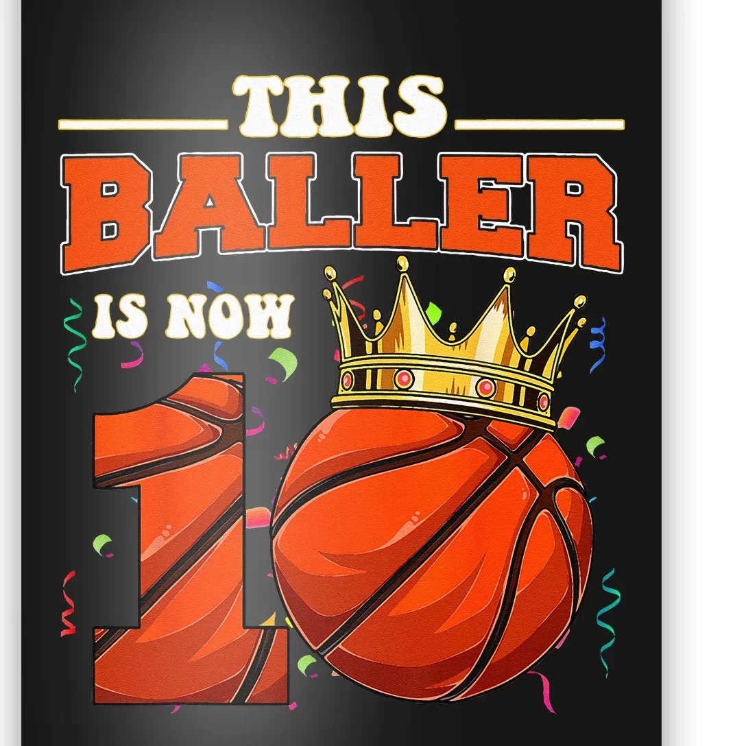 Basketball 10th Birthday Bball 10 Years Old Poster