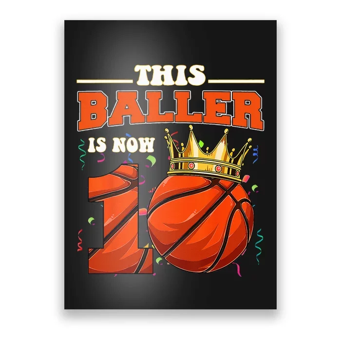 Basketball 10th Birthday Bball 10 Years Old Poster