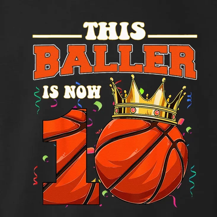 Basketball 10th Birthday Bball 10 Years Old Toddler Hoodie