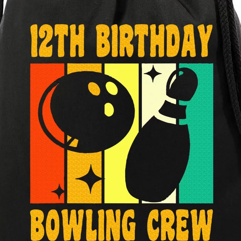 Bowling 12th Birthday Drawstring Bag