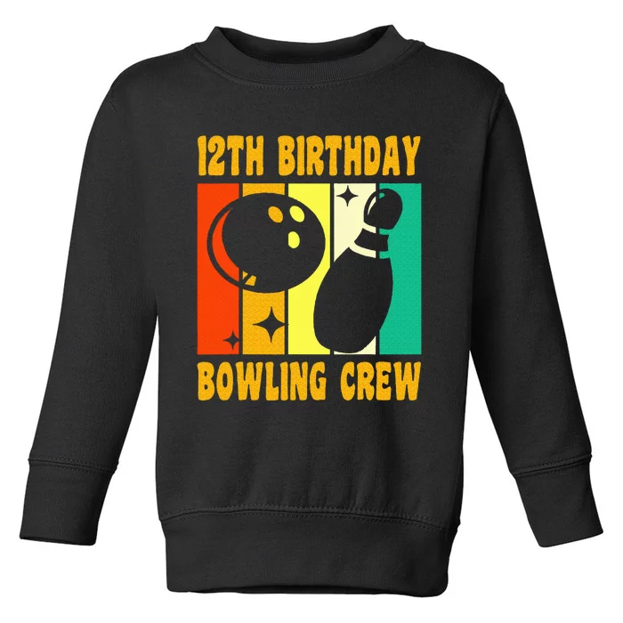 Bowling 12th Birthday Toddler Sweatshirt