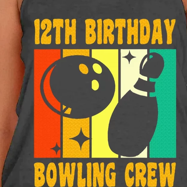 Bowling 12th Birthday Women's Knotted Racerback Tank