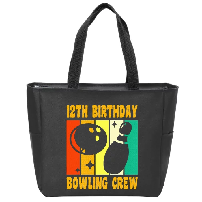 Bowling 12th Birthday Zip Tote Bag