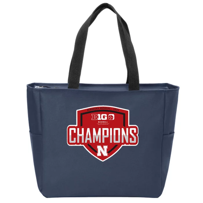 Big 10 Champs 2024 Baseball Locker Room Zip Tote Bag