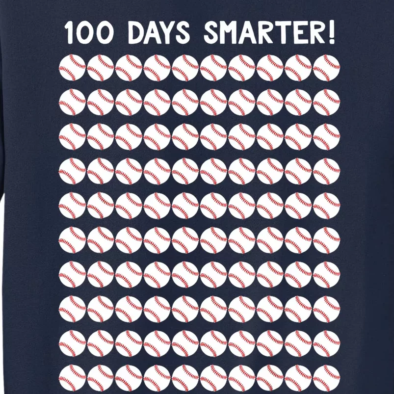 Baseball 100th Day Of School For Boy 100 Days Tall Sweatshirt