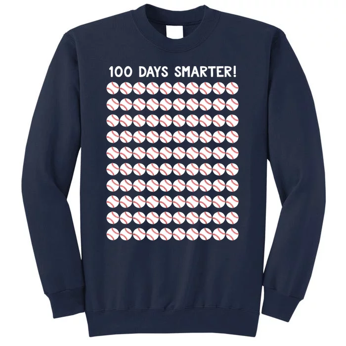 Baseball 100th Day Of School For Boy 100 Days Tall Sweatshirt