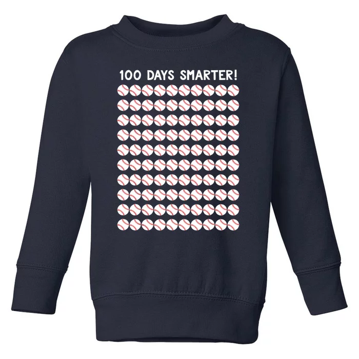 Baseball 100th Day Of School For Boy 100 Days Toddler Sweatshirt