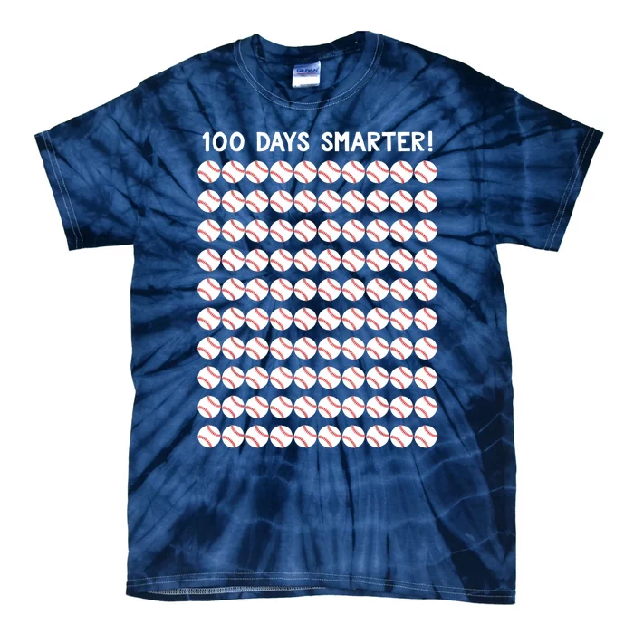 Baseball 100th Day Of School For Boy 100 Days Tie-Dye T-Shirt