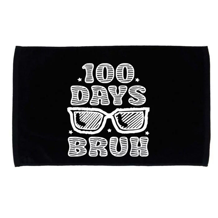 Bruh 100 Days Of School 100th Day Of School Sunglasses Microfiber Hand Towel