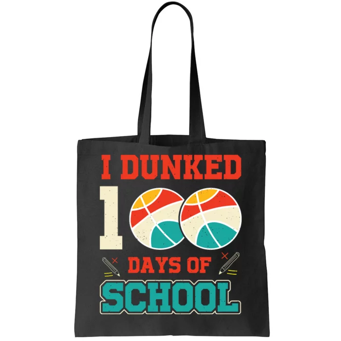 Basketball 100 Days Of School Funny Tote Bag