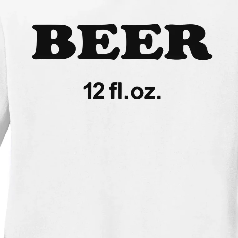 Beer 12 Fl Oz Ladies Long Sleeve Shirt