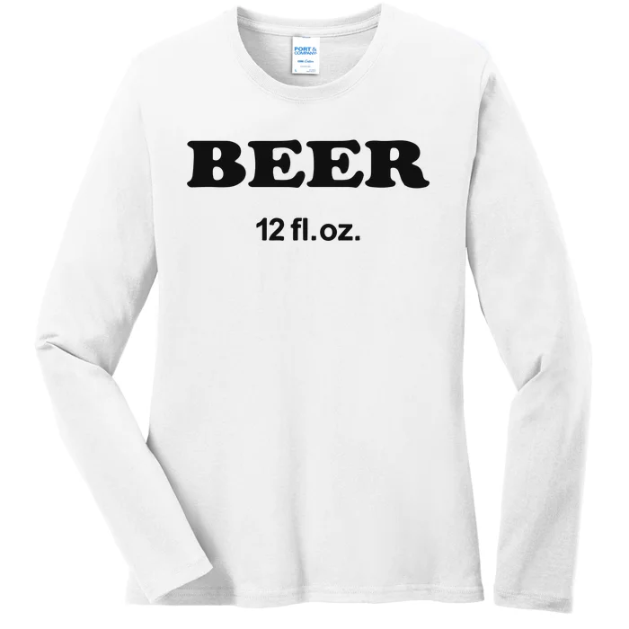 Beer 12 Fl Oz Ladies Long Sleeve Shirt