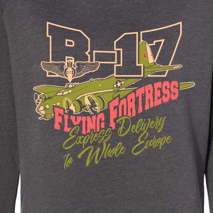 B 17 Flying Fortress Womens California Wash Sweatshirt