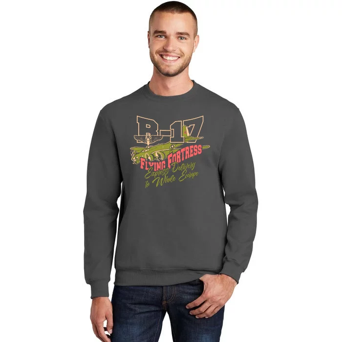 B 17 Flying Fortress Tall Sweatshirt