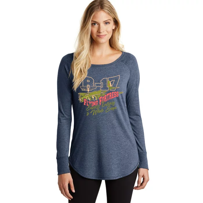 B 17 Flying Fortress Women's Perfect Tri Tunic Long Sleeve Shirt