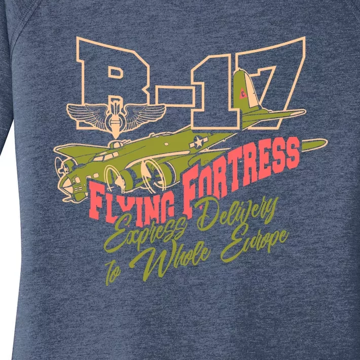 B 17 Flying Fortress Women's Perfect Tri Tunic Long Sleeve Shirt