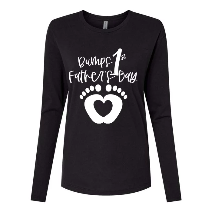 Bumps 1st Father's Day Womens Cotton Relaxed Long Sleeve T-Shirt