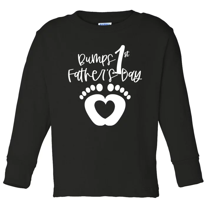 Bumps 1st Father's Day Toddler Long Sleeve Shirt