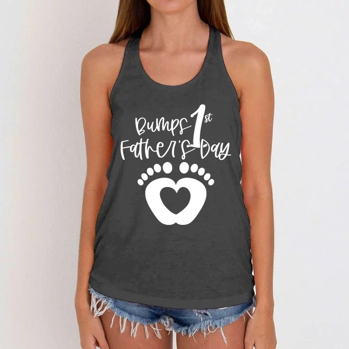 Bumps 1st Father's Day Women's Knotted Racerback Tank