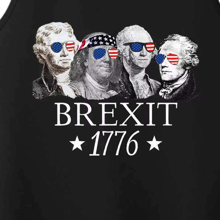 Brexit 1776 Founding Fathers American Independence USA Performance Tank