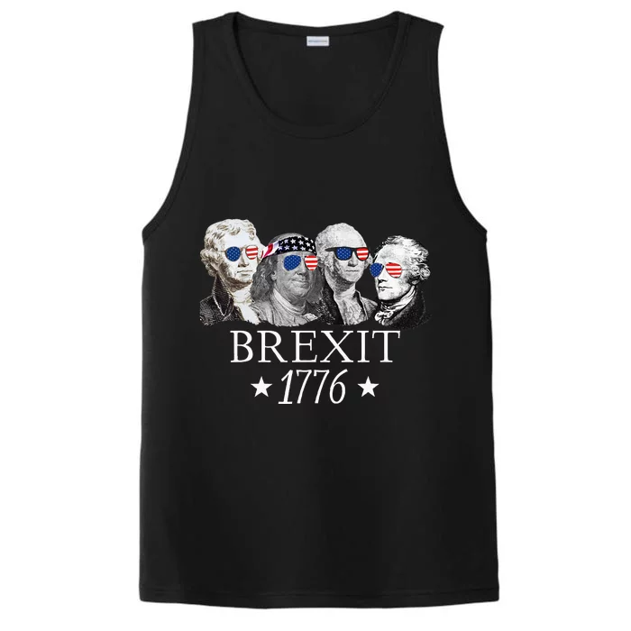 Brexit 1776 Founding Fathers American Independence USA Performance Tank