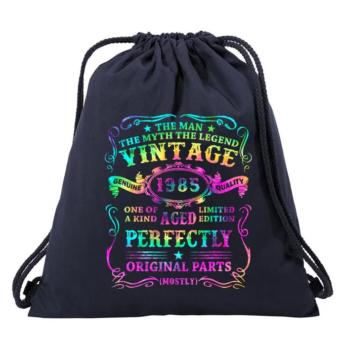 Birthday 1985 Gift Vintage 37 Birthday Drawstring Bag