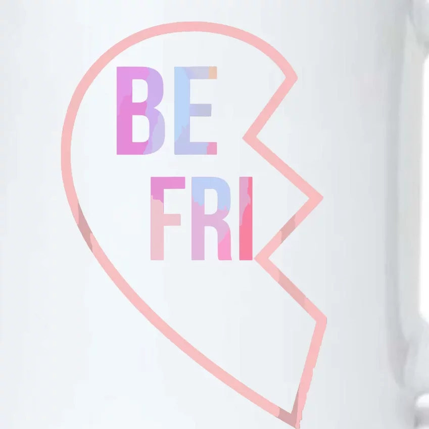 Bff 1 Heart In 2 Best Friends Matching 1st Part Black Color Changing Mug